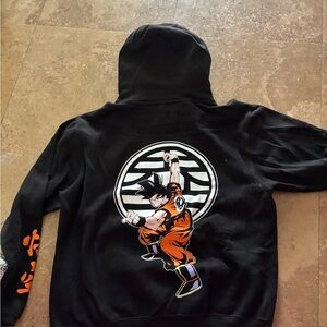Black Hoodie with Anime Character Design